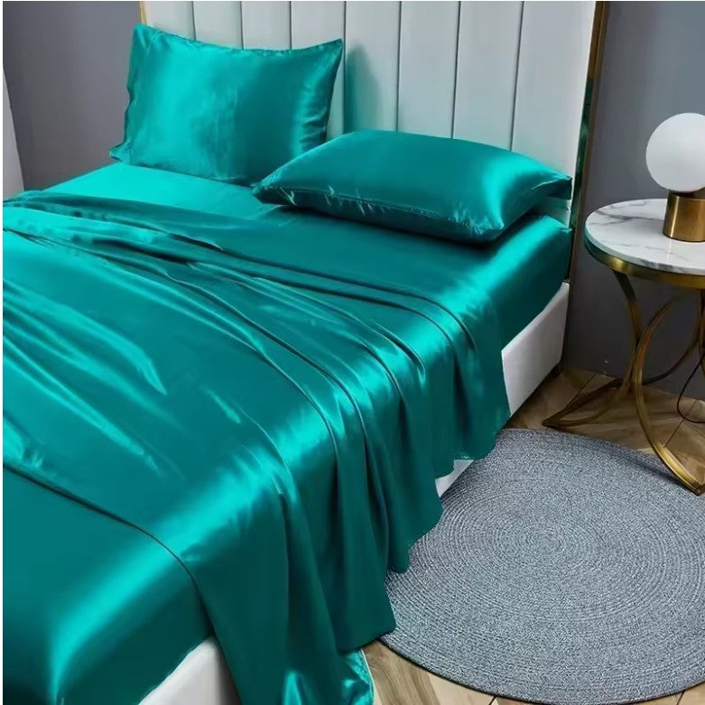 Luxury Satin Bed Sheet Set Queen King