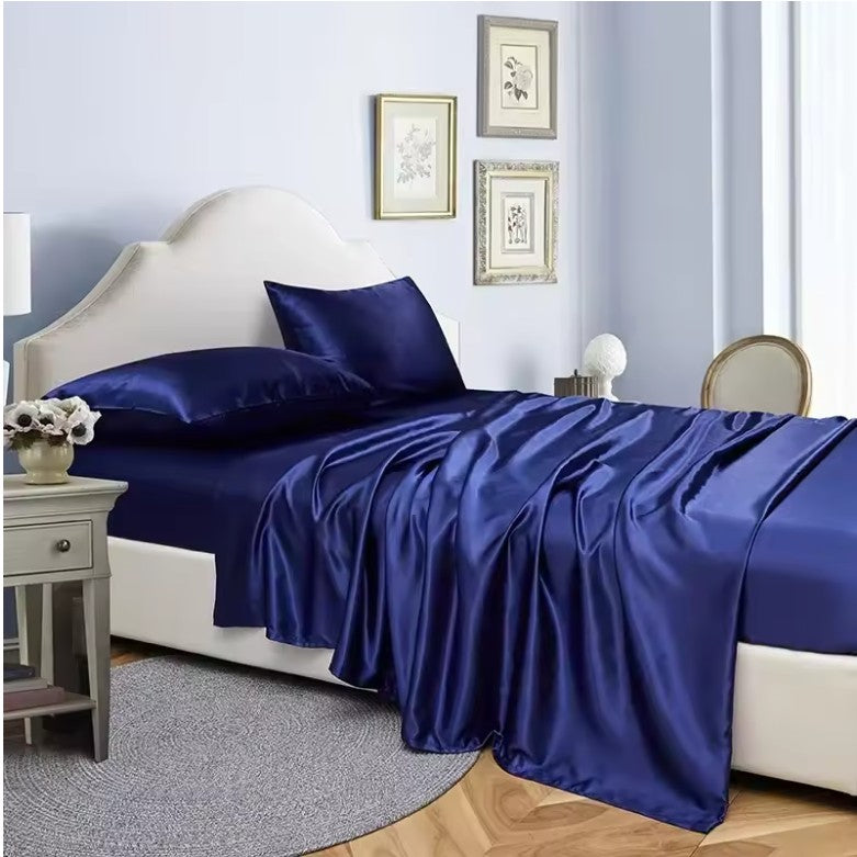 Luxury Satin Bed Sheet Set Queen King